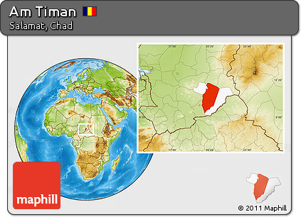 Physical Location Map of Am Timan, highlighted parent region