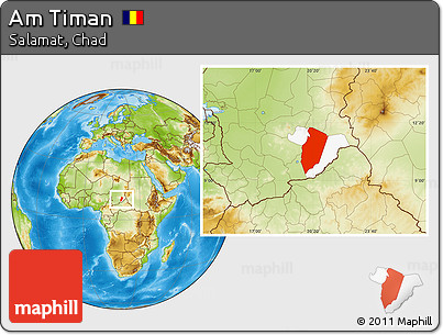 Physical Location Map of Am Timan, highlighted parent region