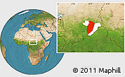Satellite Location Map of Am Timan, highlighted parent region