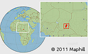 Savanna Style Location Map of Am Timan, within the entire country