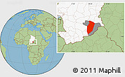 Savanna Style Location Map of Am Timan, highlighted country, highlighted parent region