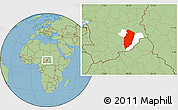 Savanna Style Location Map of Am Timan, highlighted parent region