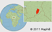 Savanna Style Location Map of Am Timan