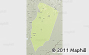 Physical Map of Am Timan, semi-desaturated