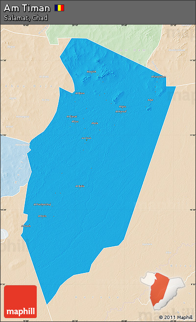 Political Map of Am Timan, lighten