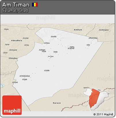 Classic Style Panoramic Map of Am Timan