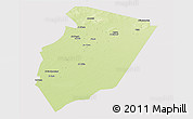 Physical Panoramic Map of Am Timan, cropped outside