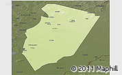Physical Panoramic Map of Am Timan, darken