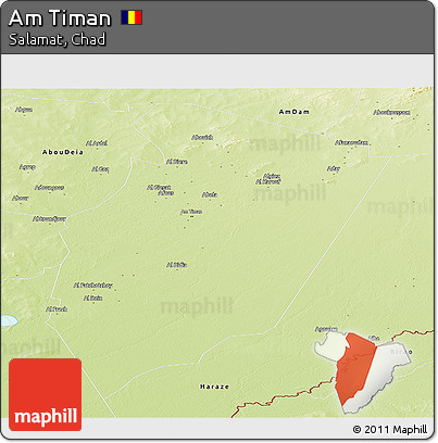 Physical Panoramic Map of Am Timan