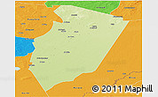 Physical Panoramic Map of Am Timan, political outside
