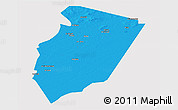 Political Panoramic Map of Am Timan, cropped outside