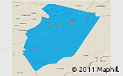 Political Panoramic Map of Am Timan, shaded relief outside