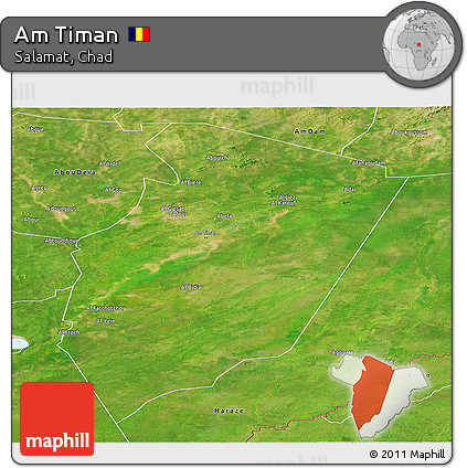 Satellite Panoramic Map of Am Timan