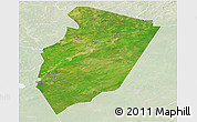 Satellite Panoramic Map of Am Timan, lighten