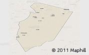 Shaded Relief Panoramic Map of Am Timan, lighten
