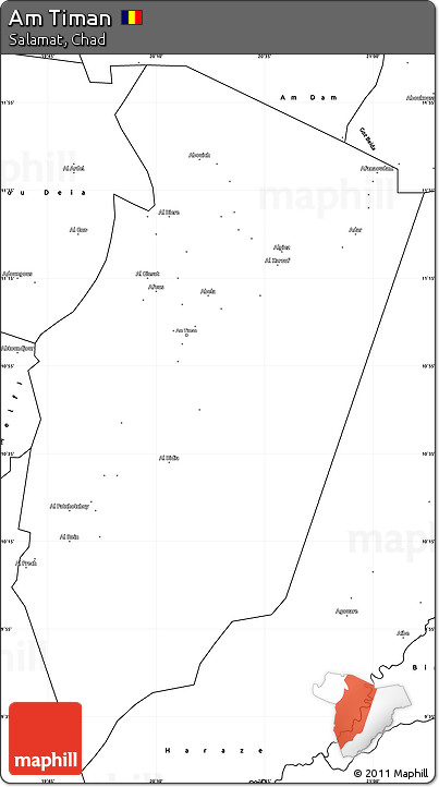 Blank Simple Map of Am Timan