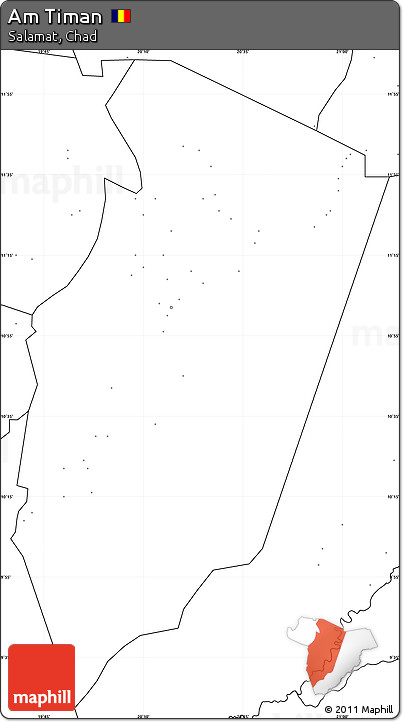 Blank Simple Map of Am Timan, no labels