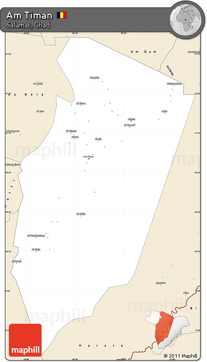 Classic Style Simple Map of Am Timan