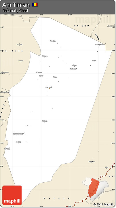 Classic Style Simple Map of Am Timan