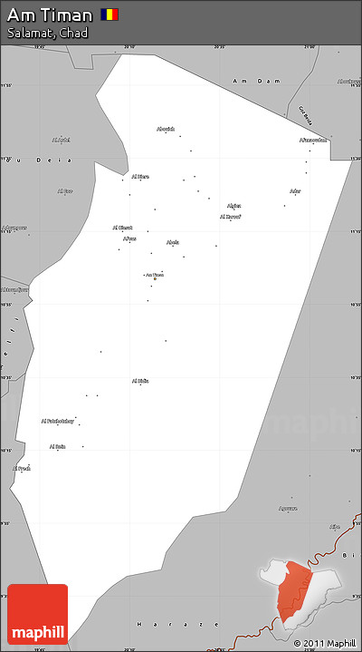 Gray Simple Map of Am Timan