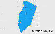 Political Simple Map of Am Timan, single color outside