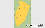 Savanna Style Simple Map of Am Timan, single color outside