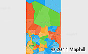 Political Simple Map of Chad, political shades outside