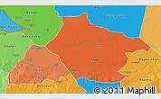 Political Shades 3D Map of Tandjile