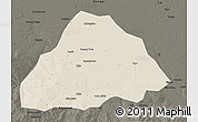 Shaded Relief 3D Map of Kelo, darken
