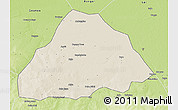 Shaded Relief 3D Map of Kelo, physical outside