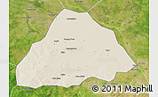 Shaded Relief 3D Map of Kelo, satellite outside