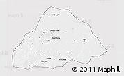 Silver Style 3D Map of Kelo, single color outside