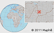 Gray Location Map of Kelo
