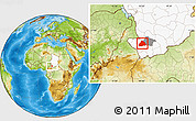 Physical Location Map of Kelo, highlighted country, highlighted parent region