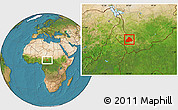 Satellite Location Map of Kelo