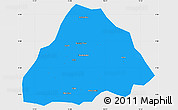 Political Simple Map of Kelo, single color outside