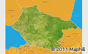 Satellite 3D Map of Lai, political outside