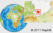 Physical Location Map of Lai, highlighted country