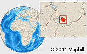 Shaded Relief Location Map of Lai