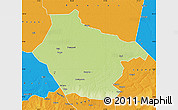 Physical Map of Lai, political outside