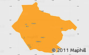 Political Simple Map of Lai, single color outside