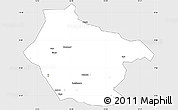 Silver Style Simple Map of Lai, single color outside