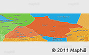 Political Shades Panoramic Map of Tandjile