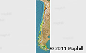Physical 3D Map of Chile, satellite outside