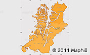 Political Shades Simple Map of AISEN, cropped outside