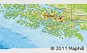 Physical 3D Map of ANTARTICA CHILENA