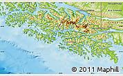 Physical Map of ANTARTICA CHILENA