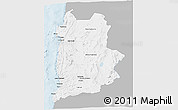 Gray 3D Map of ANTOFAGASTA, single color outside