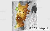 Physical 3D Map of ANTOFAGASTA, desaturated