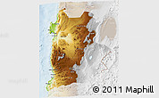 Physical 3D Map of ANTOFAGASTA, lighten